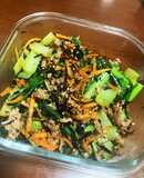 小松菜と挽肉でボリューム常備菜