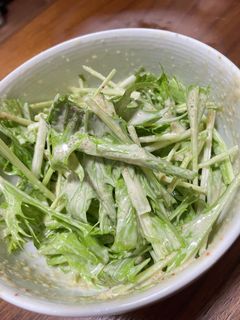 水菜のめんたいマヨサラダ-レシピのメイン写真
