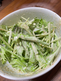 水菜のめんたいマヨサラダ-レシピのメイン写真