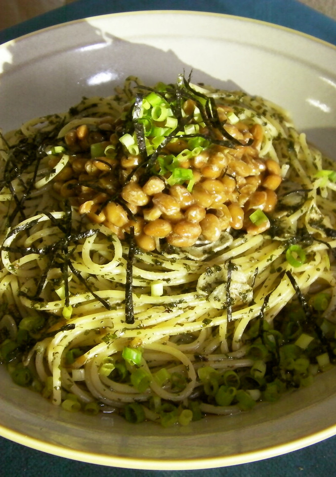 無添加　激うま！青紫蘇と梅の納豆パスタ-レシピのメイン写真