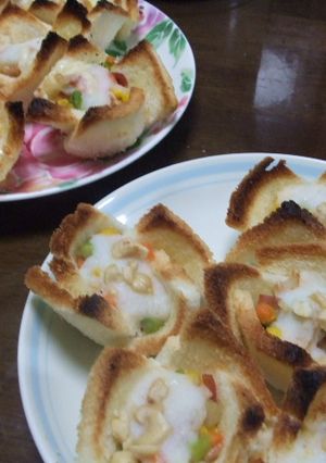 五色野菜のブレッドフラワーカップ-レシピのメイン写真