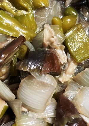 茄子ピー新玉霜降り平茸のそのまま炒め煮-レシピのメイン写真