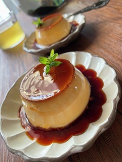オーブンに入れっぱなし黒糖を使ったプリン-レシピのメイン写真