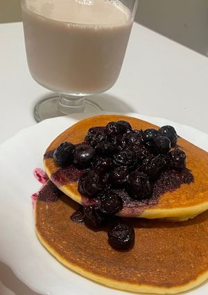 ヘルシー！豆腐と米粉のもちふわパンケーキ-レシピのメイン写真