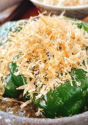 丸ごとピーマンのレンチンお浸し-レシピのメイン写真