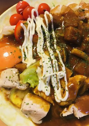 金曜カレープレート●鶏胸肉のソテー＋マヨ-レシピのメイン写真