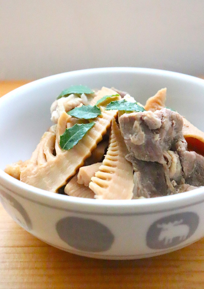 滋味あふれる♪乾燥筍と豚肉と油揚げの煮物-レシピのメイン写真