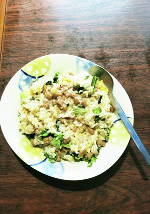納豆とリーフレタスの玉子チャーハン-レシピのメイン写真