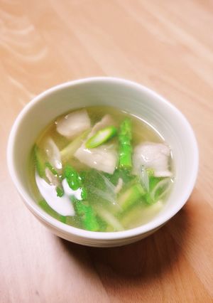 お疲れさま☆豚バラとアスパラのスープ-レシピのメイン写真