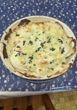 アスパラガスとパンチェッタと卵のグラタン-レシピのメイン写真