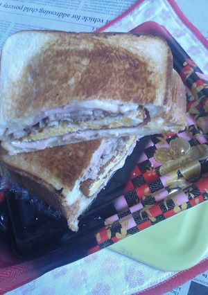 ハム&チーズ+玉子焼きのホットサンドV6-レシピのメイン写真