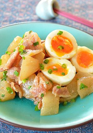 レンチンで時短!大根と豚バラ肉の味噌炒め-レシピのメイン写真