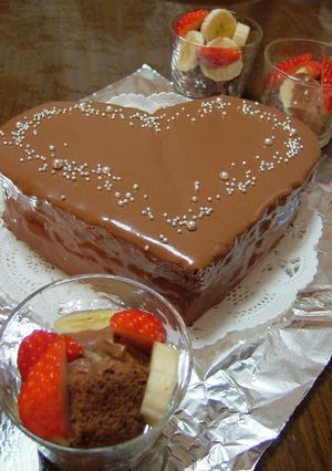 【ハート*チョコレートケーキ】-レシピのメイン写真