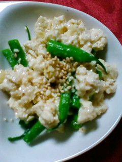 いんげんと豆腐の味噌マヨあえ-レシピのメイン写真