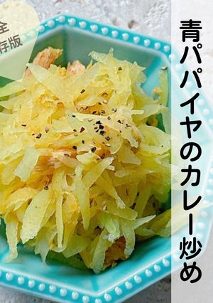 完全保存版★青パパイヤのカレー炒め-レシピのメイン写真