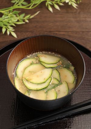 簡単！冷や汁　ズッキーニ-レシピのメイン写真