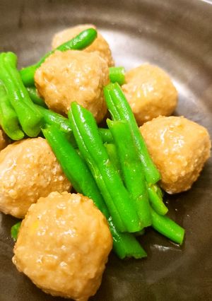 簡単！濃厚いんげん肉団子-レシピのメイン写真