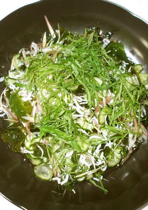 ワカメ胡瓜みょうが三杯酢♪簡単サッパリ-レシピのメイン写真