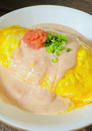 牛乳で簡単！明太子クリームのオムライス-レシピのメイン写真