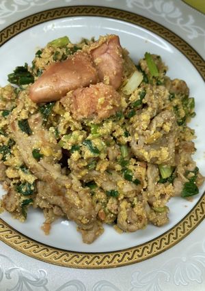 ネギと豚肉と焼き明太子の炒め物　269-レシピのメイン写真