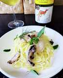 サザエ,アワビ,ホタテ月日貝,冷製パスタ