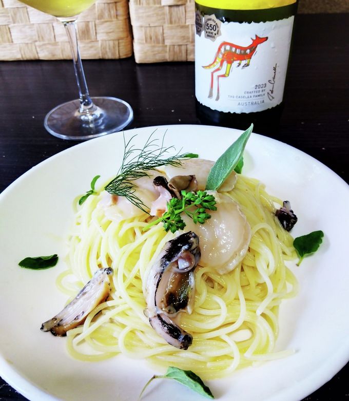 サザエ,アワビ,ホタテ月日貝,冷製パスタ-レシピのメイン写真