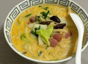 余った辛ラーメンの粉で ロゼ辛うどん-レシピのメイン写真