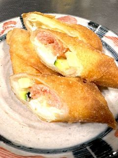 クリームチーズ明太とズッキーニの春巻き-レシピのメイン写真