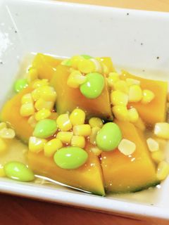 かぼちゃのとうもろこし温あんかけ-レシピのメイン写真