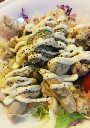 鶏もも肉の蒸し焼きサラダプレート-レシピのメイン写真