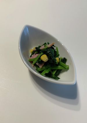 ほうれん草のベーコンバター炒め☆時短料理-レシピのメイン写真