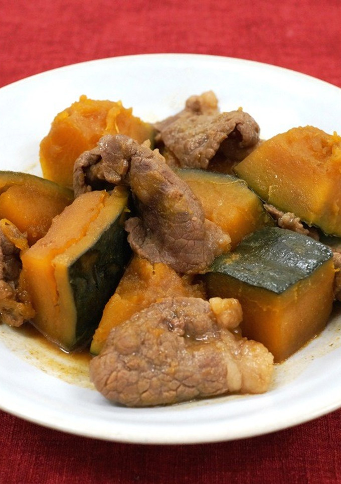 かぼちゃと牛肉の煮物-レシピのメイン写真