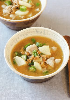 オクラと納豆、長イモのネバネバスープ-レシピのメイン写真