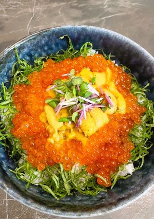 うにといくらと大葉の彩り3色丼-レシピのメイン写真
