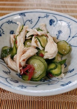 フレイル予防】ささ身ときゅうりの梅肉和え-レシピのメイン写真