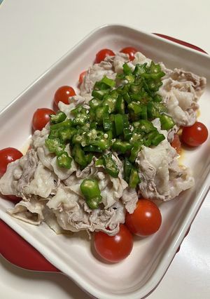 豚しゃぶオクラ-レシピのメイン写真