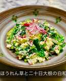 No3348ほうれん草と二十日大根の白和
