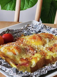 トースターde厚揚げカルボナーラ★朝ご飯-レシピのメイン写真