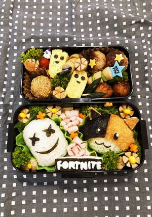 キャラ弁　ニャツスル＆マシュメロ-レシピのメイン写真