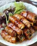 【ズッキーニの肉巻き】甘辛ケチャップ味