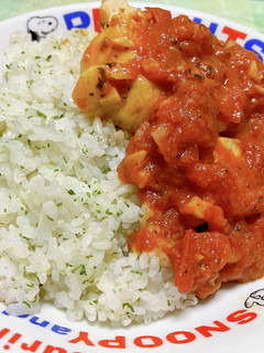 チキンのトマト煮とパルメザンチーズライス-レシピのメイン写真