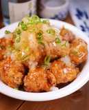 惣菜唐揚げアレンジ☆つゆだくみぞれ餡かけ