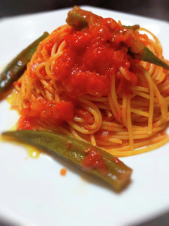 オクラのお手軽トマトソースパスタ-レシピのメイン写真
