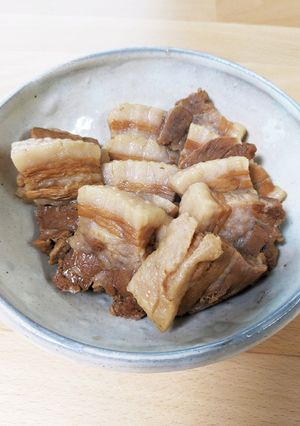 九条ネギ香る、豚の角煮、圧力鍋で-レシピのメイン写真