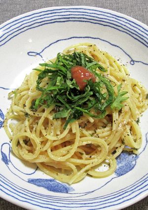 大葉と梅のスパゲッティ-レシピのメイン写真