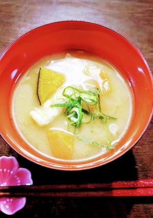 【わが家の定番】かぼちゃの味噌汁-レシピのメイン写真