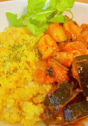 とろっとろ！ズッキーニとハーブのトマト煮-レシピのメイン写真