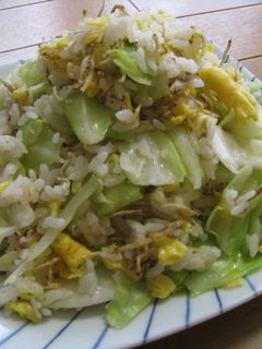 ちりめんじゃこと春キャベツの卵チャーハン-レシピのメイン写真