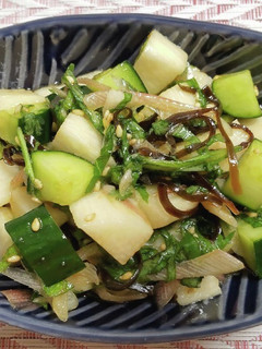 長いもきゅうり&薬味のごま醤油和え-レシピのメイン写真
