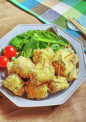☆くるくるズッキーニと豚チーズのフライ☆-レシピのメイン写真